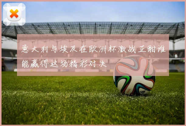 意大利与埃及在欧洲杯激战正酣谁能赢得这场精彩对决
